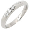 ミキモト MIKIMOTO ダイヤ 0.10ct バンドリング プラチナシルバー Pt950 ダイヤモンド リング 指輪 プラチナ 一文字 3Pダイヤ 甲丸 8号