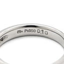 ミキモト MIKIMOTO ダイヤ 0.10ct バンドリング プラチナシルバー Pt950 ダイヤモンド リング 指輪 プラチナ 一文字 3Pダイヤ 甲丸 8号