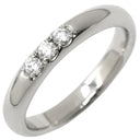 ミキモト MIKIMOTO ダイヤ 0.10ct プラチナシルバー Pt950 ダイヤモンド リング 指輪 プラチナ 一文字 3Pダイヤ 9号