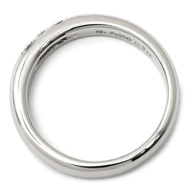 ミキモト MIKIMOTO ダイヤ 0.10ct プラチナシルバー Pt950 ダイヤモンド リング 指輪 プラチナ 一文字 3Pダイヤ 9号