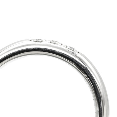 ミキモト MIKIMOTO ダイヤ 0.10ct プラチナシルバー Pt950 ダイヤモンド リング 指輪 プラチナ 一文字 3Pダイヤ 9号