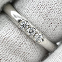 ミキモト MIKIMOTO ダイヤ 0.10ct プラチナシルバー Pt950 ダイヤモンド リング 指輪 プラチナ 一文字 3Pダイヤ 9号