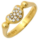 ティファニー Tiffany & Co ビーン パヴェダイヤ イエローゴールド K18YG ダイヤモンド リング 指輪 T＆Co. 18K AU750 YG エルサペレッティ 15石 10号
