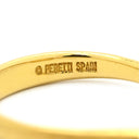ティファニー Tiffany & Co ビーン パヴェダイヤ イエローゴールド K18YG ダイヤモンド リング 指輪 T＆Co. 18K AU750 YG エルサペレッティ 15石 10号
