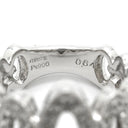 ノンブランド NON BRAND パヴェダイヤ デザインリング プラチナシルバー Pt900 ダイヤモンド リング 指輪 プラチナ900 楕円 CHRISTIE 12号