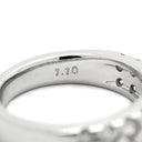 ノンブランド NON BRAND パヴェダイヤ 一文字リング プラチナシルバー Pt900 ダイヤモンド リング 指輪 プラチナ900 2列 20石 ラウンドブリリアント CHRISTIE 11号