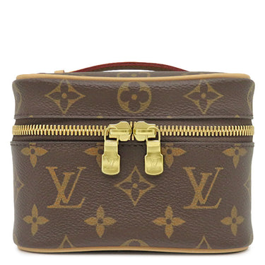 ルイヴィトン LOUIS VUITTON ニース ナノ M44936 モノグラム モノグラムキャンバス ポーチ ゴールド金具 茶 バニティ メイクポーチ 化粧ポーチ
