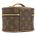 ルイヴィトン LOUIS VUITTON ニース ナノ M44936 モノグラム モノグラムキャンバス ポーチ ゴールド金具 茶 バニティ メイクポーチ 化粧ポーチ