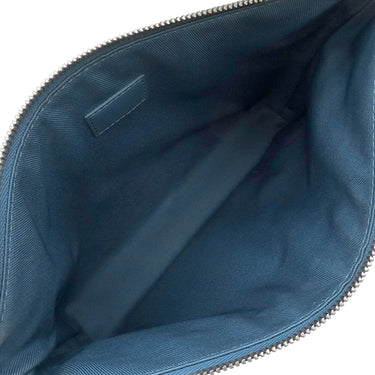 ルイヴィトン LOUIS VUITTON LVアエログラム ポシェット IPAD M81029 ブルー グレインカーフレザー クラッチバッグ シルバー金具 青 クラッチ