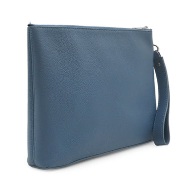ルイヴィトン LOUIS VUITTON LVアエログラム ポシェット IPAD M81029 ブルー グレインカーフレザー クラッチバッグ シルバー金具 青 クラッチ