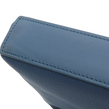 ルイヴィトン LOUIS VUITTON LVアエログラム ポシェット IPAD M81029 ブルー グレインカーフレザー クラッチバッグ シルバー金具 青 クラッチ