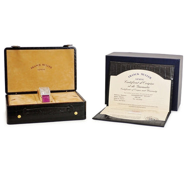 腕時計 フランクミュラー FRANCK MULLER ロングアイランド レリーフ 1000 QZ D CD 1R クオーツ メンズ K18WG無垢 純正ダイヤ 限定