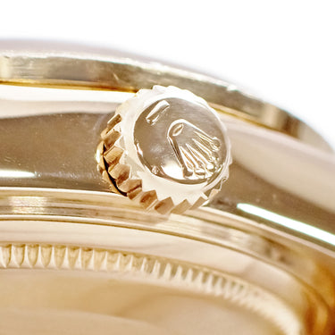 腕時計 ロレックス ROLEX デイデイト 36 18108 93番台 自動巻き メンズ 93番台 K18YG無垢 純正12Pダイヤ バーク仕上げ シャンパン