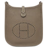 エルメス HERMES エヴリン TPM 16 ロング アマゾン エトゥープ×ブルーインディゴ トリヨンクレマンス ショルダーバッグ シルバー金具 グレージュ 紺 エブリン