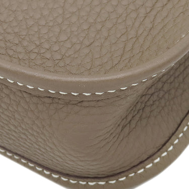 エルメス HERMES エヴリン TPM 16 ロング アマゾン エトゥープ×ブルーインディゴ トリヨンクレマンス ショルダーバッグ シルバー金具 グレージュ 紺 エブリン