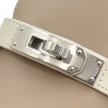 エルメス HERMES デスタン H212114Z ベージュ×ブラウン カーフ #35 1/2 ローファー シルバー金具 ケリーバックル トリコロール