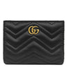 グッチ GUCCI GGマーモント コンパクトウォレット 773427 ブラック レザー 二つ折り財布 ヴィンテージ金具 黒 キルティング 小銭入れ