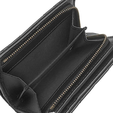 グッチ GUCCI GGマーモント コンパクトウォレット 773427 ブラック レザー 二つ折り財布 ヴィンテージ金具 黒 キルティング 小銭入れ