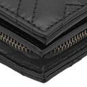 グッチ GUCCI GGマーモント コンパクトウォレット 773427 ブラック レザー 二つ折り財布 ヴィンテージ金具 黒 キルティング 小銭入れ