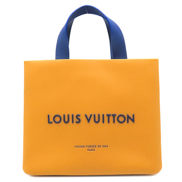 ルイヴィトン LOUIS VUITTON ショッパー トート MINI M28310 サフラン レザー 2WAYバッグ シルバー金具 トート ショルダー
