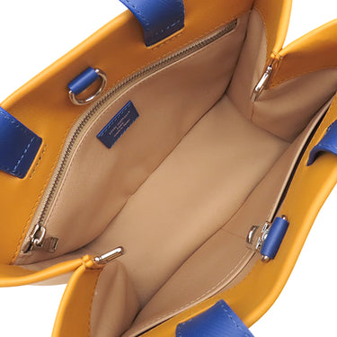 ルイヴィトン LOUIS VUITTON ショッパー トート MINI M28310 サフラン レザー 2WAYバッグ シルバー金具 トート ショルダー