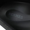 エルメス HERMES バレエシューズ マンタ H261004Z 02350 ブラック ゴム ファブリック #37.5 靴 ニット