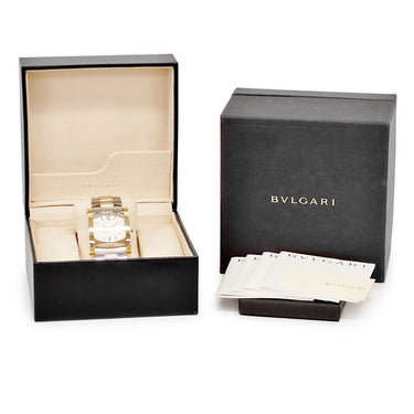腕時計 ブルガリ BVLGARI アショーマ AA44SG 自動巻き メンズ K18YG×SS コンビ シルバー サウジアラビア デイト アラビア バー