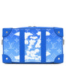 ルイヴィトン LOUIS VUITTON ソフトトランク ウォレット M45432 モノグラムクラウズ レザー モノグラムクラウズキャンバス ボディバッグ シルバー金具 青 雲 ショルダー