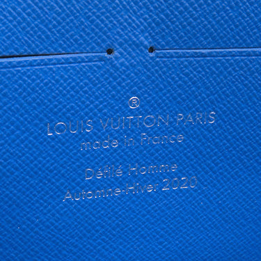 ルイヴィトン LOUIS VUITTON ソフトトランク ウォレット M45432 モノグラムクラウズ レザー モノグラムクラウズキャンバス ボディバッグ シルバー金具 青 雲 ショルダー