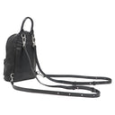 ジバンシイ GIVENCHY ロゴ ミニ バッグパック ブラック レザー リュック・デイパック シルバー金具 黒 リュック