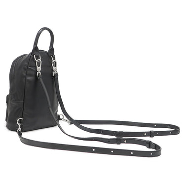 ジバンシイ GIVENCHY ロゴ ミニ バッグパック ブラック レザー リュック・デイパック シルバー金具 黒 リュック