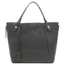 ルイヴィトン LOUIS VUITTON ヒナ MM M54354 ブラック×ブラウン モノグラムマヒナ トートバッグ シルバー金具