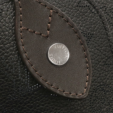 ルイヴィトン LOUIS VUITTON ヒナ MM M54354 ブラック×ブラウン モノグラムマヒナ トートバッグ シルバー金具