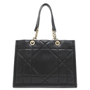 クリスチャン・ディオール Christian Dior アーキカナージュ エッセンシャル ミディアム M8721OZVJ ブラック レザー トートバッグ ゴールド金具 黒 トート