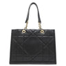 クリスチャン・ディオール Christian Dior アーキカナージュ エッセンシャル ミディアム M8721OZVJ ブラック レザー トートバッグ ゴールド金具 黒 トート