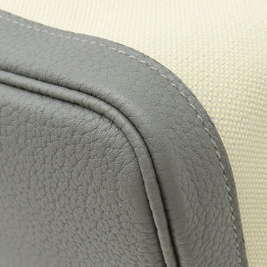 エルメス HERMES ガーデンパーティー PM 36 エクリュ×グリメイヤー トワルアッシュ ネゴンダ トートバッグ シルバー金具