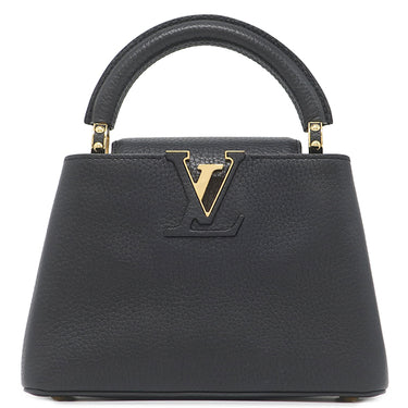 ルイヴィトン LOUIS VUITTON カプシーヌ MINI M56071 ノワール レザー トリヨンレザー 2WAYバッグ ゴールド金具 黒 ショルダー ハンドバッグ LVロゴ