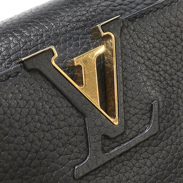 ルイヴィトン LOUIS VUITTON カプシーヌ MINI M56071 ノワール レザー トリヨンレザー 2WAYバッグ ゴールド金具 黒 ショルダー ハンドバッグ LVロゴ
