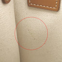 セリーヌ CELINE ミニ バーティカル カバ 193302 ナチュラル×タン キャンバス レザー 2WAYバッグ ゴールド金具 アイボリー 茶 ハンドバッグ ショルダー