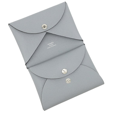 エルメス HERMES カルヴィ デュオ グリパンタン ヴォーエプソン カードケース シルバー金具 新品 未使用 フラグメントケース 2026年製