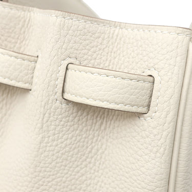 エルメス HERMES バーキン25 クレ トゴ ハンドバッグ ゴールド金具 オフホワイト