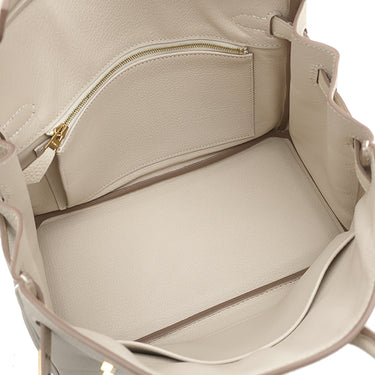 エルメス HERMES バーキン25 クレ トゴ ハンドバッグ ゴールド金具 オフホワイト