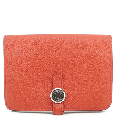 エルメス HERMES ドゴン コンパクト カプシーヌ トゴ 二つ折り財布 シルバー金具 コンパクトウォレット