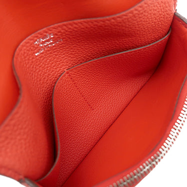 エルメス HERMES ドゴン コンパクト カプシーヌ トゴ 二つ折り財布 シルバー金具 コンパクトウォレット