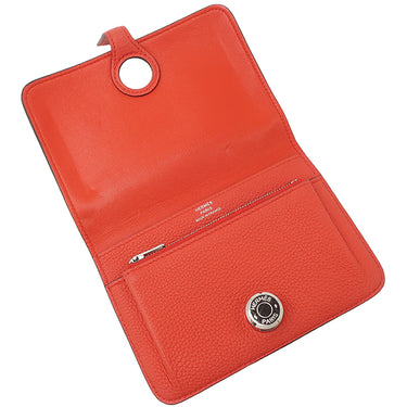 エルメス HERMES ドゴン コンパクト カプシーヌ トゴ 二つ折り財布 シルバー金具 コンパクトウォレット