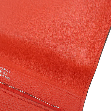 エルメス HERMES ドゴン コンパクト カプシーヌ トゴ 二つ折り財布 シルバー金具 コンパクトウォレット