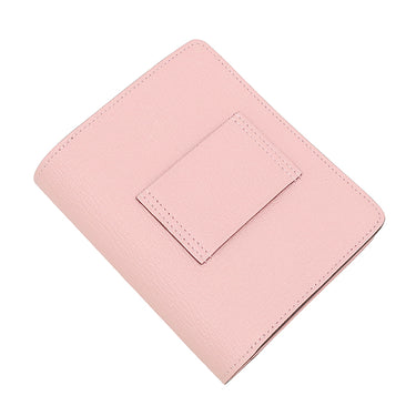 エルメス HERMES ロウリス ルリ スリム ローズサクラ シェブルミゾル 二つ折り財布 シルバー金具 コンパクトウォレット ベルトバッグ