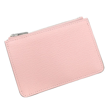 エルメス HERMES ロウリス ルリ スリム ローズサクラ シェブルミゾル 二つ折り財布 シルバー金具 コンパクトウォレット ベルトバッグ