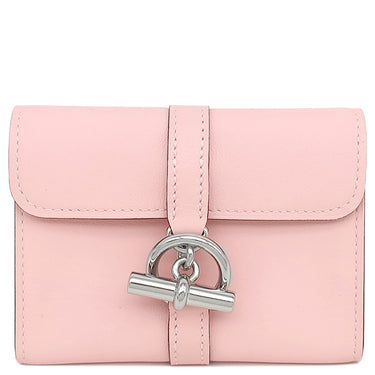 エルメス HERMES グレナン コンパクトウォレット ローズサクラ ヴォースイフト コインケース シルバー金具 新品 未使用 2025年製