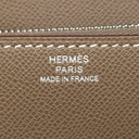 エルメス HERMES シャルニエール コンパクト エトゥープ レザー ヴォーマダム 三つ折り財布 シルバー金具 新品 未使用 グレージュ 2025年製